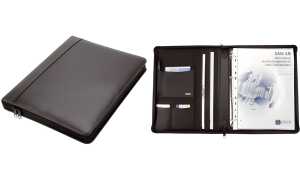 Alassio Ringbuchmappe MONZA, A4, Nappa-Leder, schwarz (5317638)