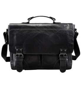 PRIDE&SOUL Umhängetasche Business Bag L, Leder, schwarz (5317973)