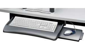 Fellowes Tastaturschublade mit Maus ablage, graphit (5393804)