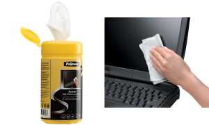 Fellowes Bildschirm-Reinigungstüche r, 100er Spenderdose (5399709)
