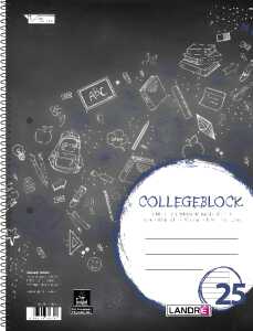 Collegeblock "College" A4 80 Blatt, 70 g/m², 4fach gelocht, liniert