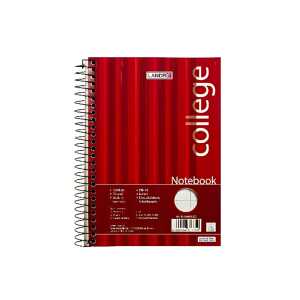 LANDRE Notebook College A5, 160 Blatt, 70 g/m², Lineatur 22 (kariert)