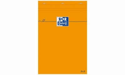 Oxford Notizblock, 85 x 120 mm, kar iert, 80 Blatt, orange (5401481)