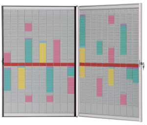 nobo T-Karten-System, faltbar, absc hließbar, inkl. Zubehör (5539571)