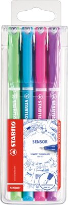 STABILO SENSOR F 4er Etui Designfarben