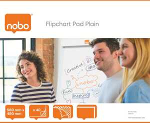 nobo Flipchart-Block, Format: DIN B 1, (B)584 x (H)483 mm (5592268)