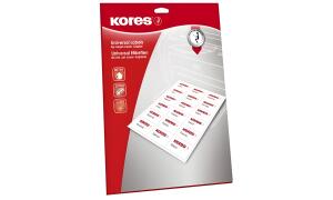 Kores Universal-Etiketten, 38 x 21, 2 mm, weiß, 25 Blatt (5620322)