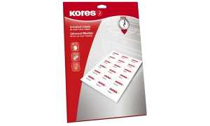 Kores Universal-Etiketten, 99,1 x 3 4 mm, weiß, 25 Blatt (5620329)