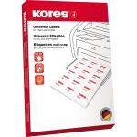 Kores Universal-Etiketten, 105 x 14 8 mm, ohne Rand, rot...