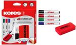 Kores Whiteboard-Marker Set, 4 Mark er +...