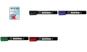 Kores Permanent-Marker K MARKER, Keilspitze, rot (5620957)