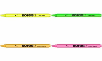 Kores Textmarker-Pen, Keilspitze: 0 ,5 - 3,5 mm, gelb (5636201)