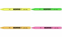 Kores Textmarker-Pen, Keilspitze: 0 ,5 - 3,5 mm, gelb...