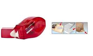 Kores Einweg-Kleberoller GLUEROLLE R, permanent, rot (5638106)