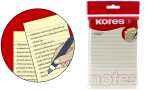 Kores Haftnotizen Pastell-gelb, 1 50 x 100 mm, liniert...