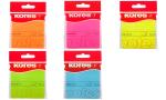 Kores Haftnotizen NEON, 75 x 75 m m, blanko, neon-blau...