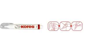 Kores Korrekturstift Metal Tip, w eiß, Inhalt: 10 ml (5684031)