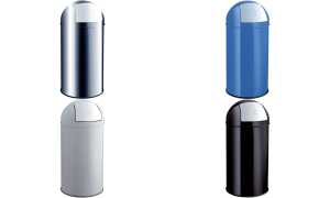 helit Metall-Abfalleimer the dome , 50 Liter, blau (5690631)