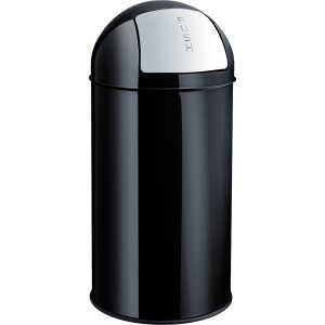helit Metall-Abfalleimer the dome , 50 Liter, schwarz (5690633)