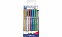 STAEDTLER Permanent-Marker Metallic , 6er Etui +...