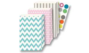 folia Papiertüten, 120 x 60 x 210 mm, mit Motiven, sortiert (57905105)