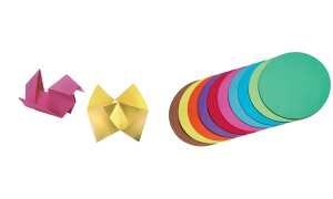 folia Faltblätter, rund, 100 mm, 100 Blatt, farbig sortiert (57905306)