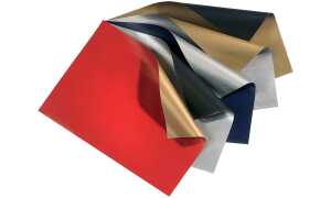 folia Weihnachts-Geschenkpapier Bi color, blau/silber (57905562)