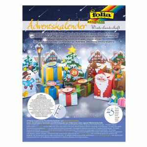 folia Adventskalender Winterlandsc haft, 25-teilig (57906024)
