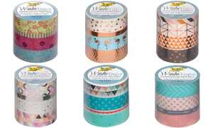 folia Deko-Klebeband Washi-Tape Hot foil Gold II, 4er Set (57906052)
