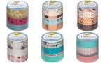 folia Deko-Klebeband Washi-Tape Hot foil Gold II, 4er Set...