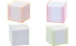 folia Zettelbox Luxbox mit Leucht kanten, pink, bestückt (57906132)