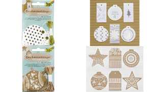 folia Geschenkanhänger Weihnachten Hotfoil, inkl. Schnur (57906182)