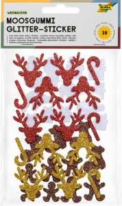 folia Moosgummi Glitter-Sticker We ihnachten I, sortiert (57906187)