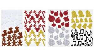 folia Moosgummi Glitter-Sticker We ihnachten II, sortiert (57906188)