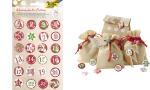 folia Adventskalender-Buttons Clas sic, aus Blech, 1 - 24...