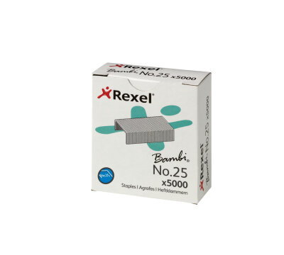 Rexel Heftklammern Nr. 25, verzinkt , Großpackung (59006151)