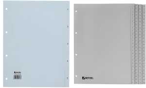 HETZEL Kunststoff-Register, Zahlen, A4, 1-31, PP, grau (59252454)