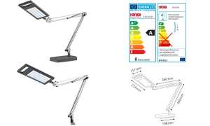 Hansa LED-Arbeitsleuchte 4 Work, mi t Fuß/Klemme, anthrazit (61000204)