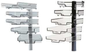 Hansa Schwenkflügler mit 5 Schalen, schwarz (61000253)