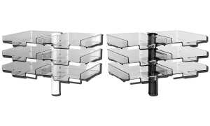 Hansa Schwenkflügler mit 6 Schalen, lichtgrau (61000254)