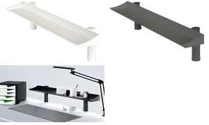 Hansa Schreibtischbrücke Uno Top Bo ard, lichtgrau (61000256)