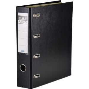 ELBA Doppelordner "rado plast", 2 x A5 quer, PP, 7,5 cm, schwarz
