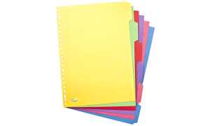 ELBA Karton-Register, blanko, DIN A 4, farbig, 6-teilig (61036520)