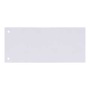 Trennstreifen, Karton 190 g/m², 1x8 cm gelocht, weiß, 100 Stück