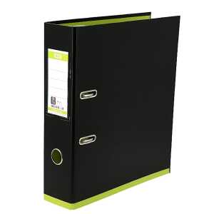 Oxford Ordner "myColour" PP/PP, Rückenbreite 80 mm, schwarz/hellgrün