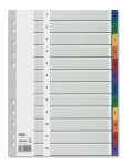 Register A4 0,12 mm PP-Folie, 1-12, 12 Blatt, 6-farbig,...