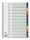 Register A4 0,12 mm PP-Folie, 1-12, 12 Blatt, 6-farbig, Deckblatt weiß