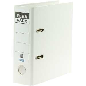 ELBA Ordner "rado plast" A5 hoch mit Griffloch, PP, 7,5 cm, weiß