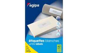 agipa Universal-Etiketten, 99,1 x 3 8,1 mm, weiß (62000028)