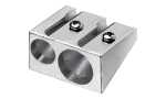 WESTCOTT Doppel-Spitzer, aus Metall , Keilform, silber...